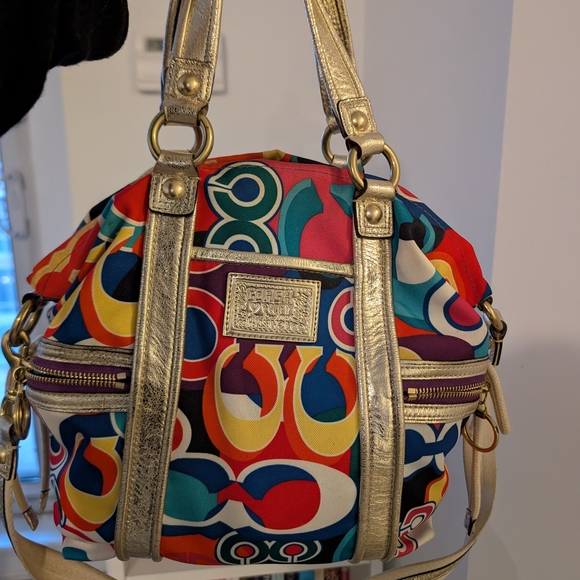 Coach Handbags - Vintage Coach Poppy Print Bag & Wristlet Duo!